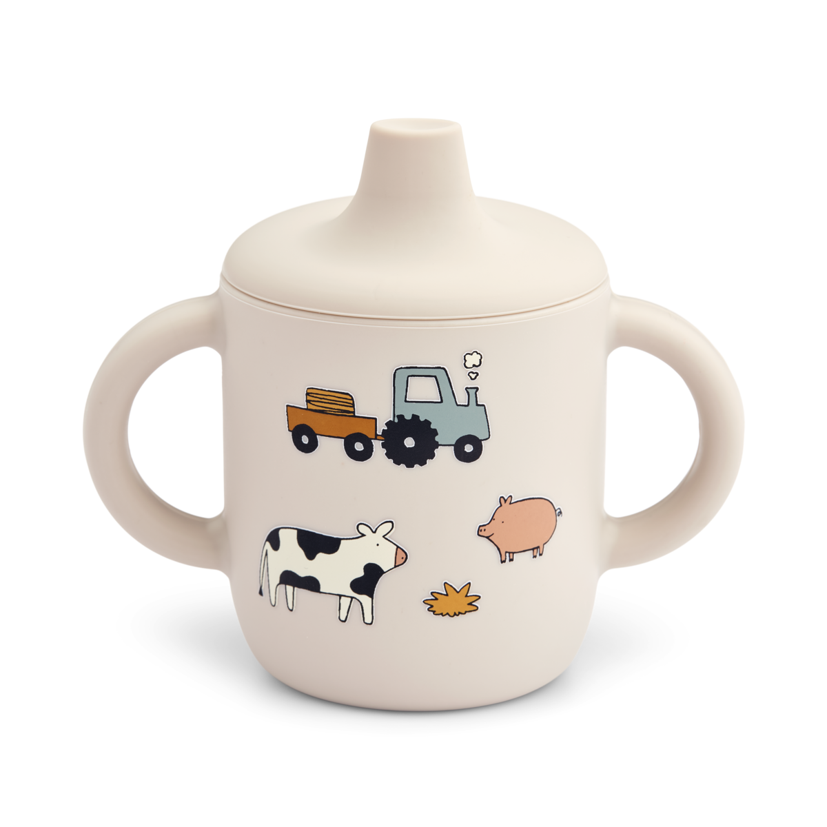 Zelf leren drinken doe je met deze neil sippy cup in de kleur farm/sandy van het merk Liewood. Deze mooie beker is ideaal voor je kindje om zelf te leren drinken, ligt lekker in de hand en ziet er ook nog eens leuk uit! VanZus