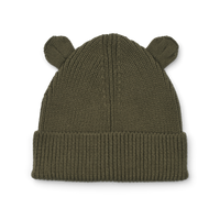 Maak kennis met te leuke gina beanie met oortjes in de kleur army brown van het toffe merk Liewood. Deze muts is de perfecte combinatie van stijl en functionaliteit voor de kleintjes! VanZus