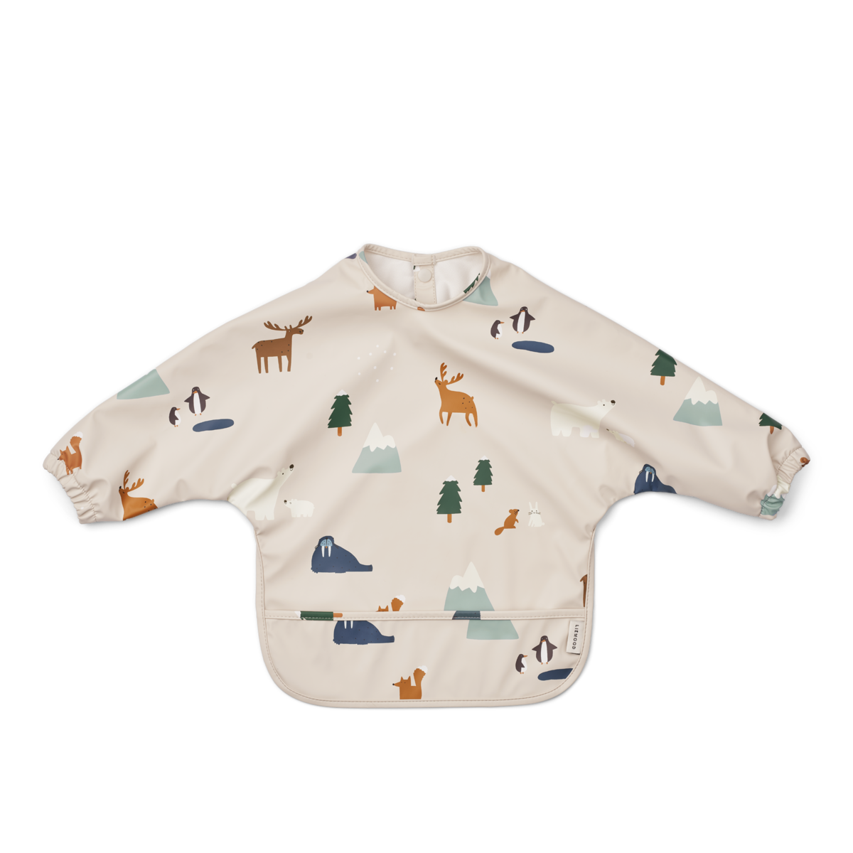 Eten en knoeien doet je kleintje in stijl met de slab merle van Liewood uit de collectie polar/sandy. Het slabbetje met lange mouwen is perfect voor kinderen die leren te eten. Het gerecycelde materiaal zorgt ervoor dat je het slabbetje gelijk kan afspoelen en schoonvegen na het eten. VanZus