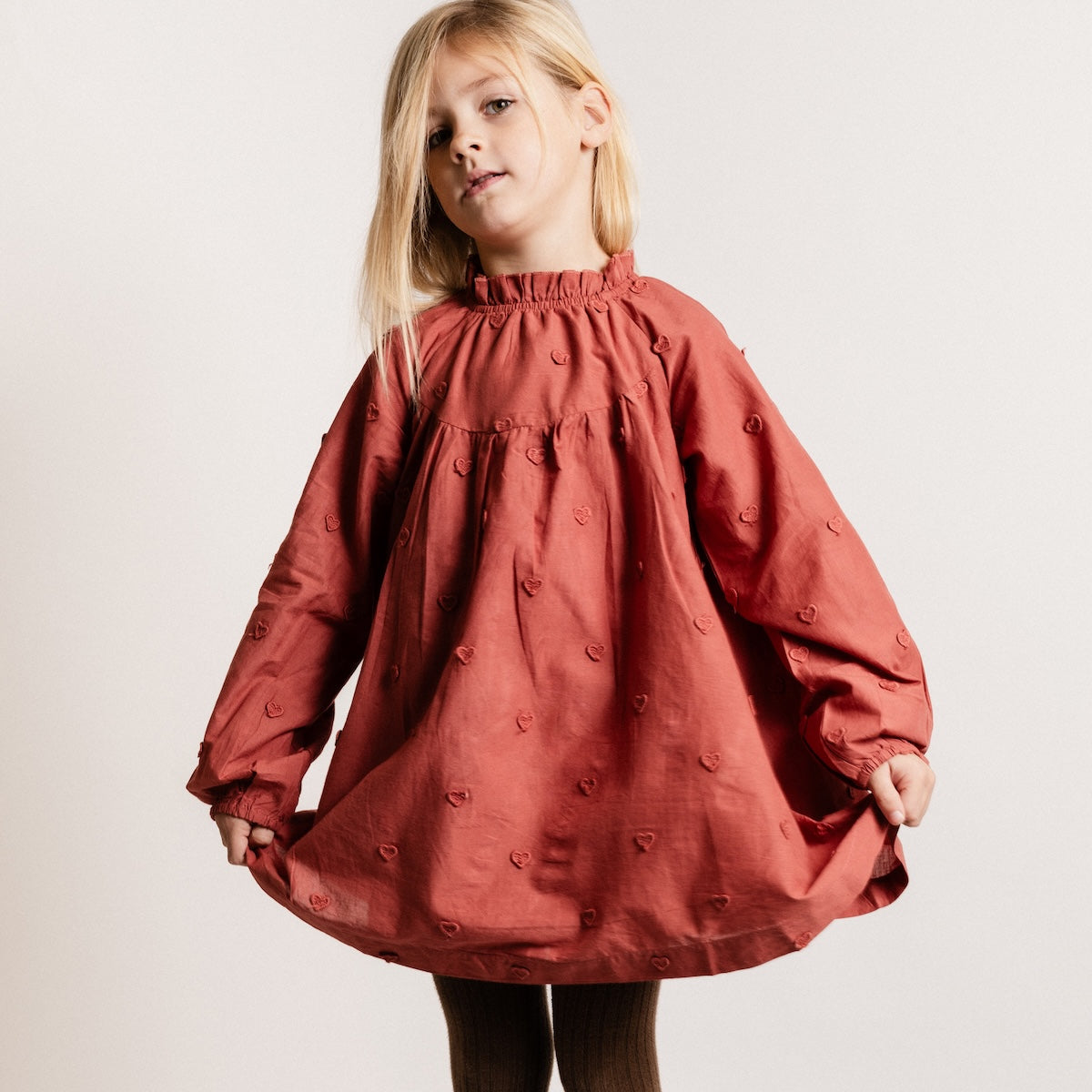 Baje Studio layoux jurk red maroon