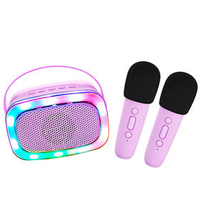 Lalarma karaokeset met 2 microfoons purple