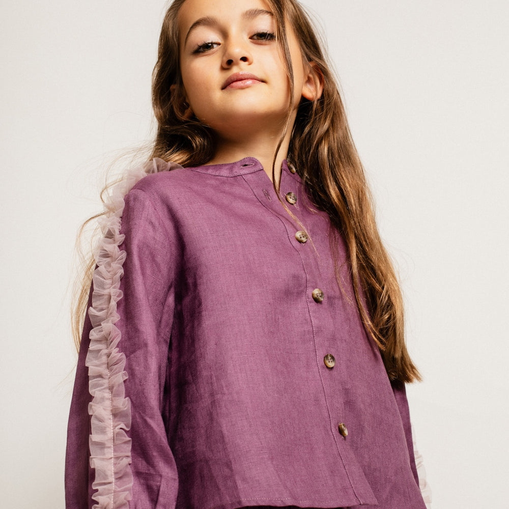 Baje Studio lancy blouse purple plum