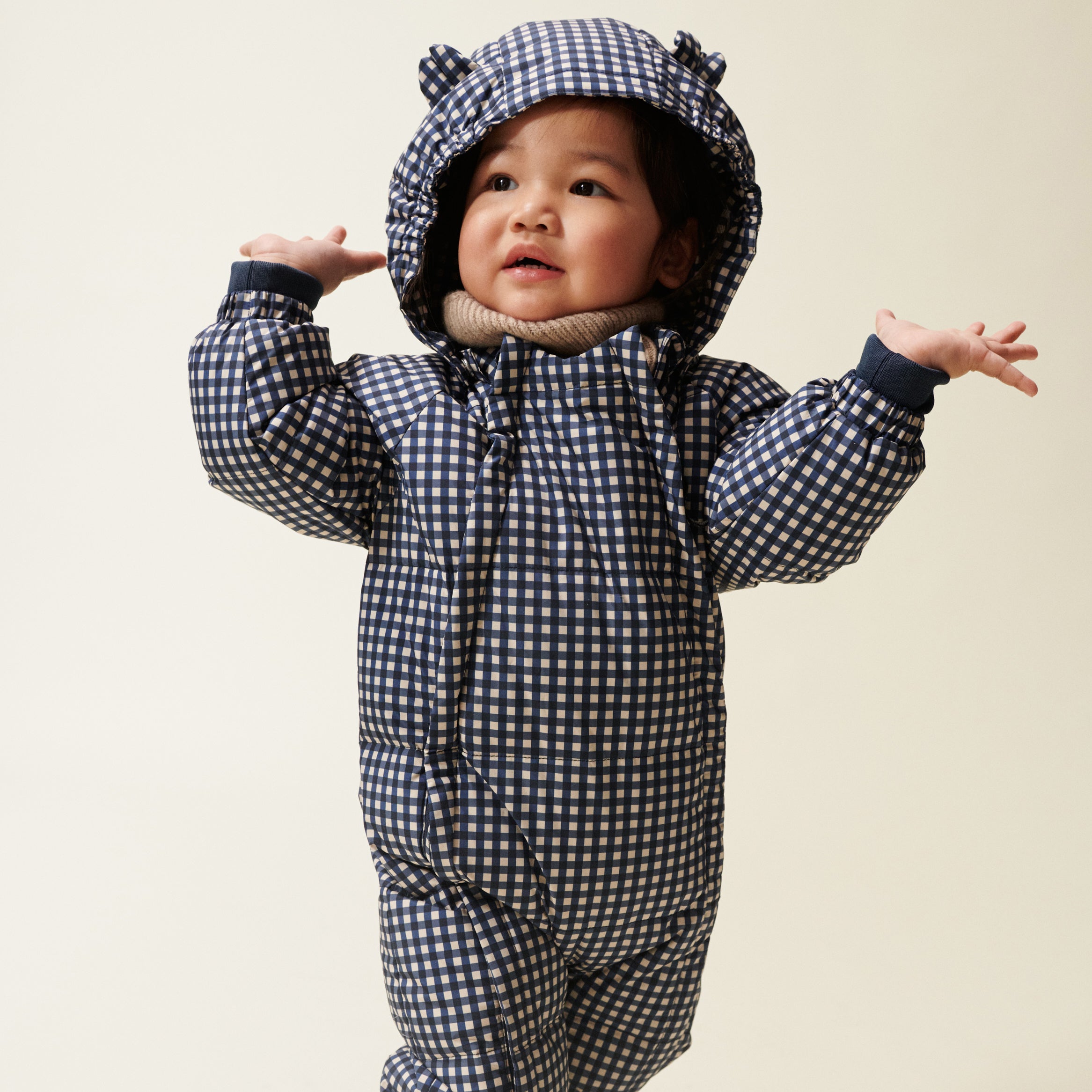 Liewood sylvie baby skipak check classic navy/dark sandy