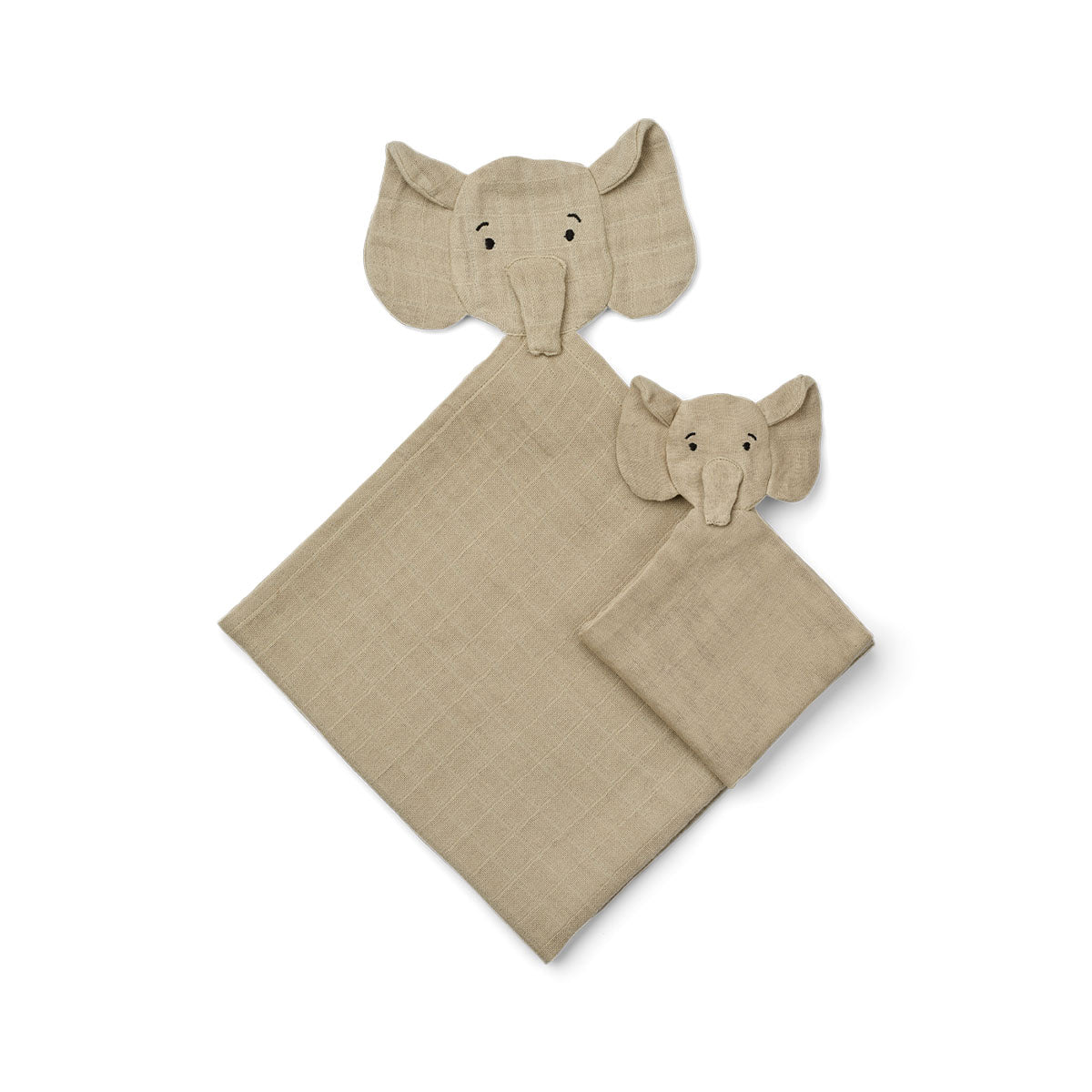 Heerlijk in slaap vallen wordt een makkie met deze schattige alya knuffeldoekje set in elephant mist van het schattige merk Liewood. Deze set knuffeldoekjes voelt heerlijk zacht aan, ziet er superlief uit én wordt sowieso een favoriet van jouw kleintje. VanZus