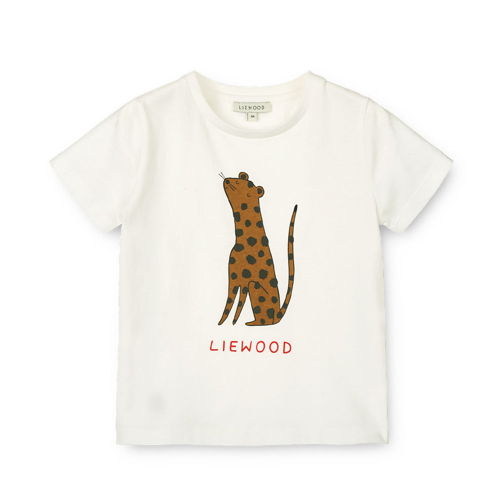 Verrijk de garderobe van je kind met dit schattige apia T-shirt in de kleur leopard/crisp white van het merk Liewood. Dit stijlvolle shirtje ziet er niet alleen geweldig uit, maar zit ook heel erg comfortabel! VanZus