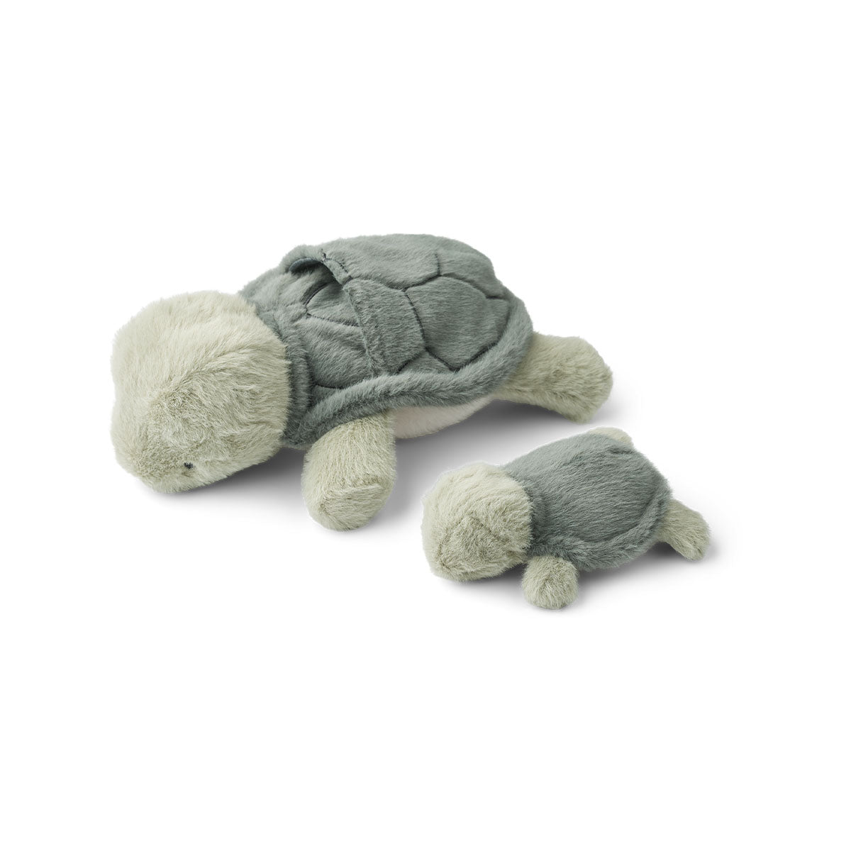 Ultrazacht en mega schattig! Deze is deze berto & baby schildpas in de kleur faune green van het merk Liewood. Met zijn groene vacht, een lief snoetje en het baby schildpadje is deze knuffel toch onweerstaanbaar? VanZus