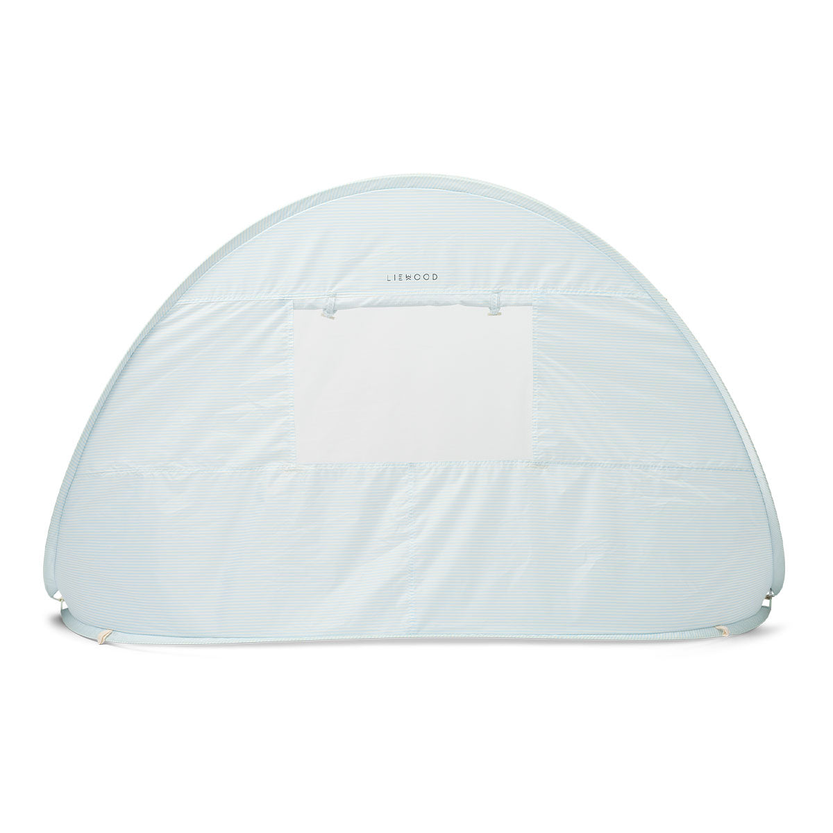 Deze cassie pop-up tent in pure sky/creme de la creme stripe van het merk Liewood is ideaal voor naar het strand of om lekker in te chillen of spelen in de tuin. De tent is supermakkelijk op te zetten en beschermt te kindje tegen de zon. VanZus