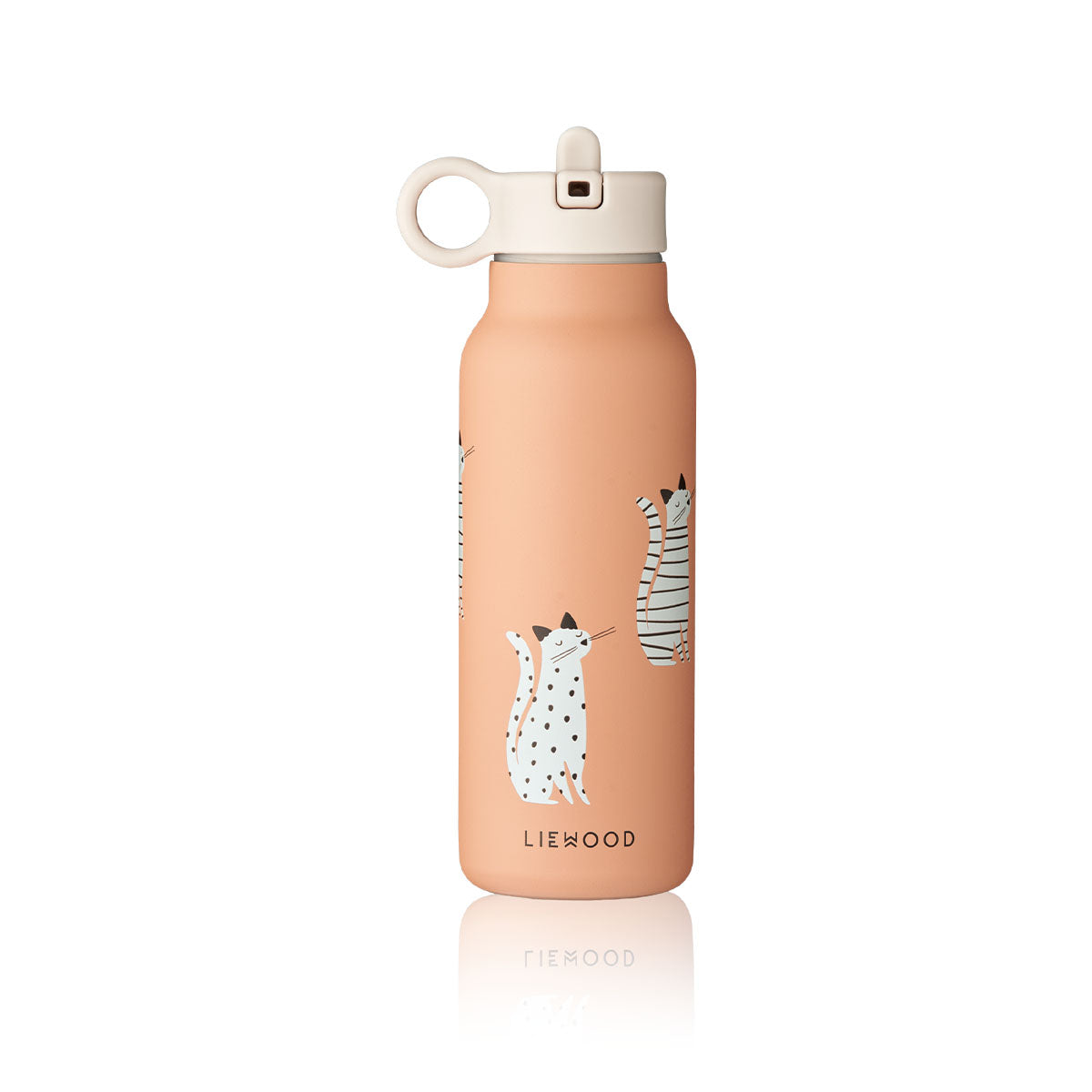 De Liewood falk waterfles cat/tuscany rose 350 ml is een ideale waterfles voor onderweg. Deze waterfles heeft met een inhoud van 350 ml een prima formaat voor iedereen die onderweg de dorst wil lessen. VanZus