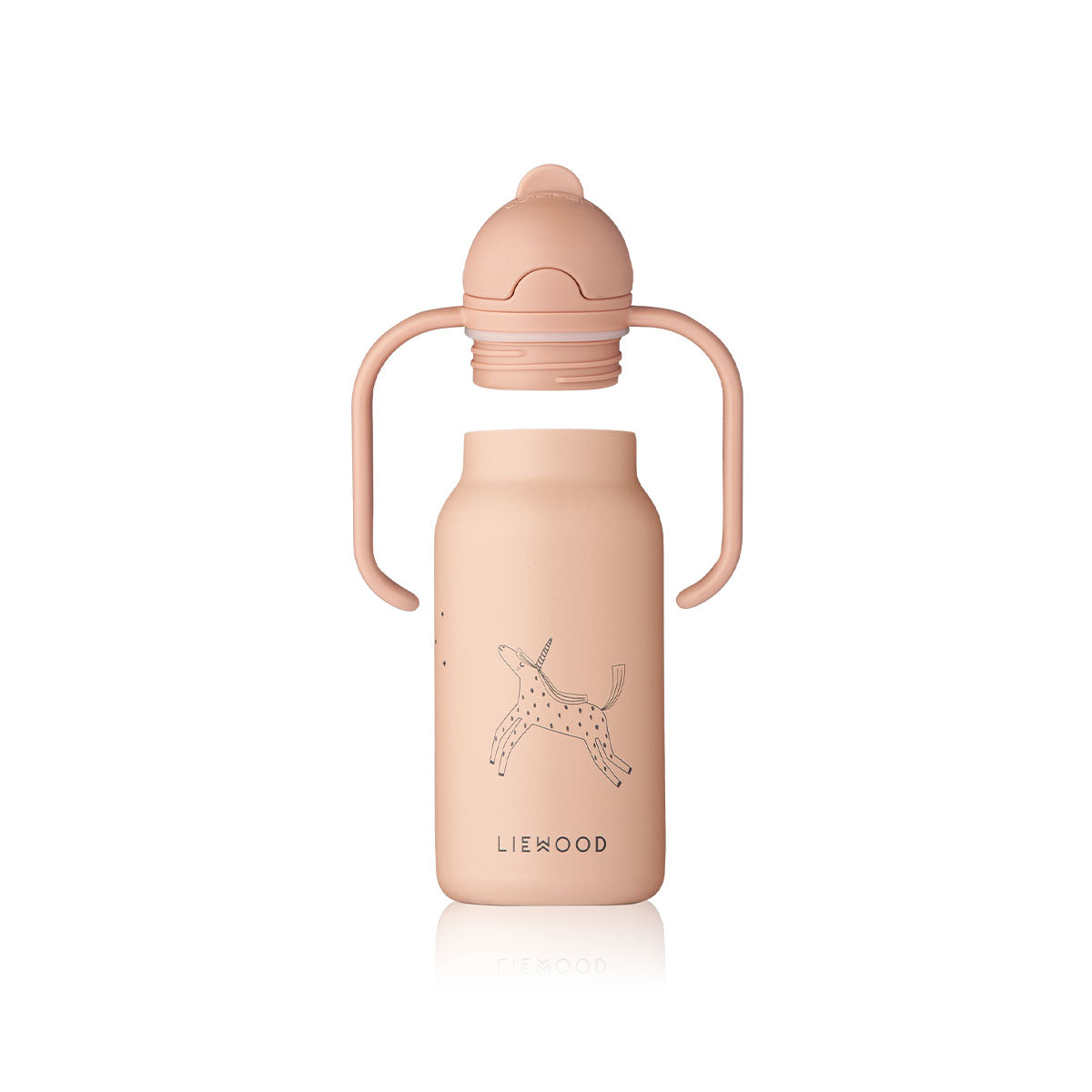 De Liewood kimmie drinkfles in unicorn/pale tuscany is een ideale waterfles voor onderweg. Deze drinkfles met rietje heeft met een inhoud van 250 ml een prima formaat voor kindjes die onderweg de dorst willen lessen. VanZus