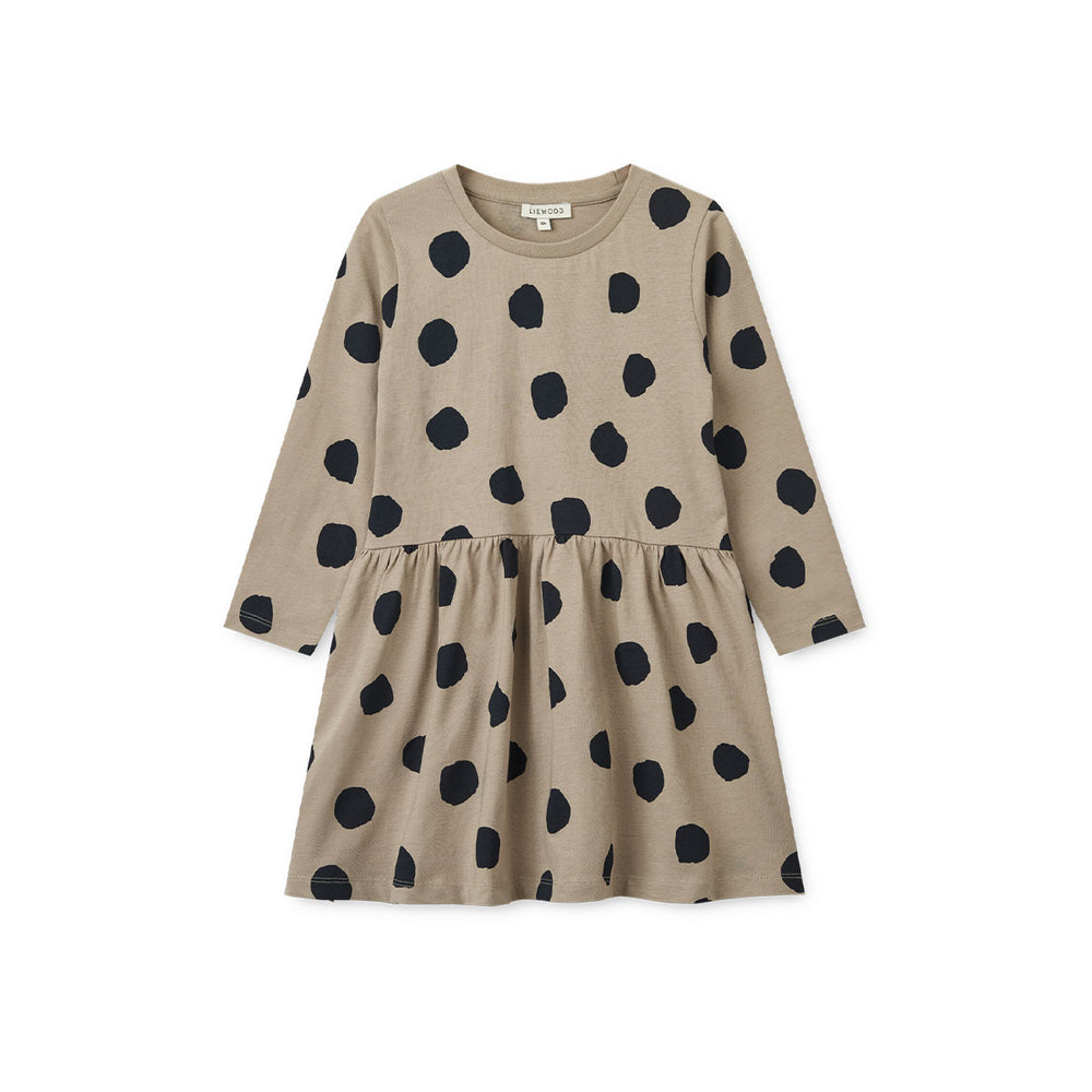 Deze lima lange mouwen jurk in de kleur spot dots/mist van het merk Liewood is een handige en stijlvolle aanvulling op de garderobe van je kleinje. Combeer de jurk met een panty of maillot en de outfit is compleet! VanZus