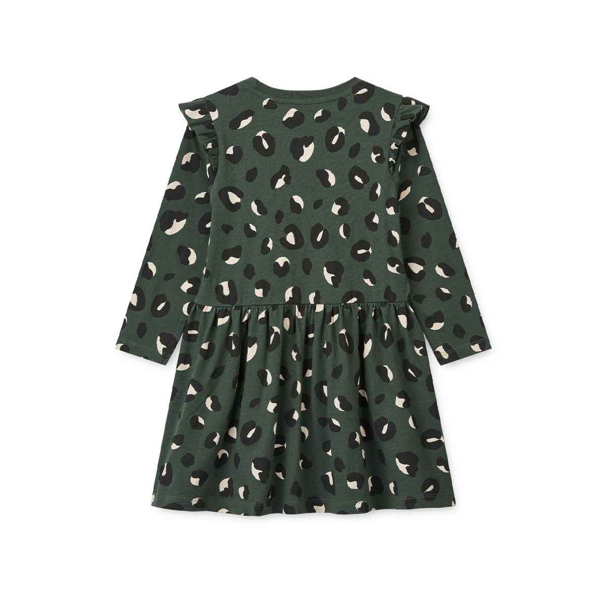 Deze lima lange mouwen jurk in de kleur spot wild leo/forest green van het merk Liewood is een handige en stijlvolle aanvulling op de garderobe van je kleinje. Combeer de jurk met een panty of maillot en de outfit is compleet! De jurk is gemaakt van katoen en zit daarom ontzettend lekker. VanZus