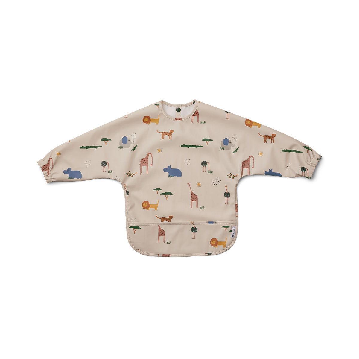 Eten en knoeien doet je kleintje in stijl met de slab cape merle van Liewood uit de collectie all together/sandy. Het slabbetje met lange mouwen is perfect voor kinderen die leren te eten. Het gerecycelde materiaal zorgt ervoor dat je het slabbetje gelijk kan afspoelen en schoonvegen na het eten. VanZus