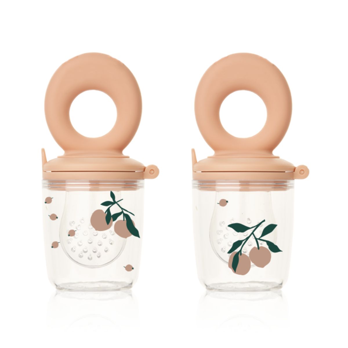 Deze miranda fruitspeen 2-pack in peach/sea shell van het merk Liewood is ideaal om je kindje kennis te laten maken met vast voedsel en voor wanneer je kleintje last heeft van doorkomende tandjes. VanZus