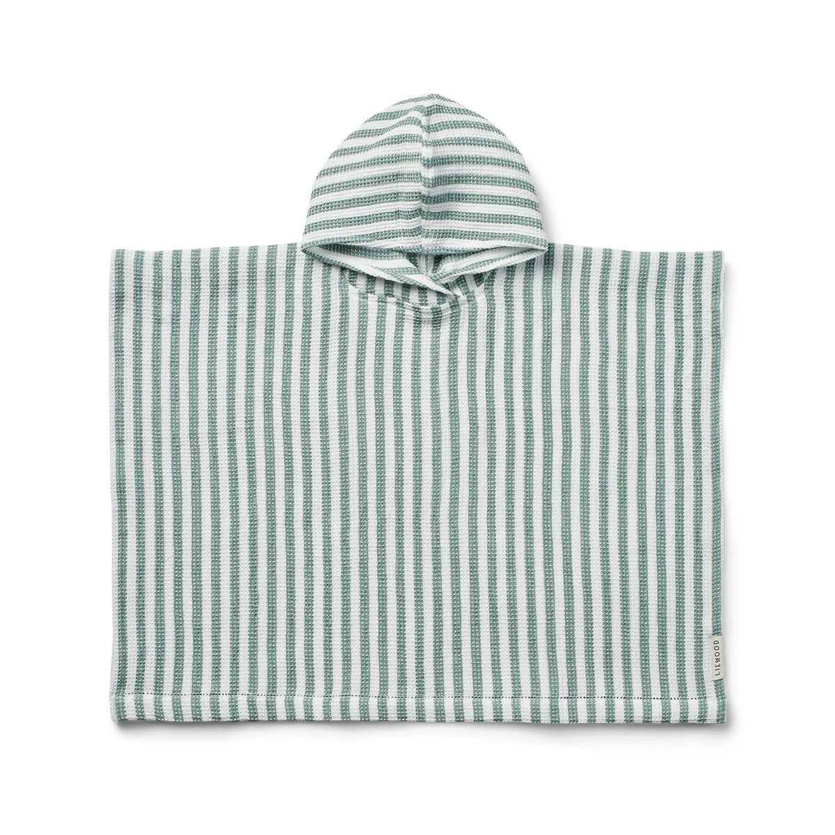 Het Deense merk Liewood heeft de schattige paco poncho peppermint/creme de la creme in het assortiment. Koop deze schattige badponcho nu! VanZus