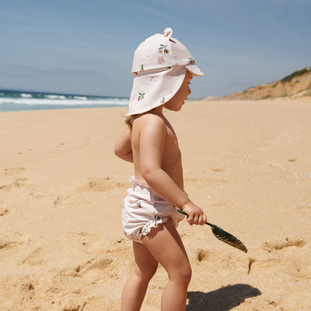 Liewood senia zonnehoed met oortjes peach/sea shell