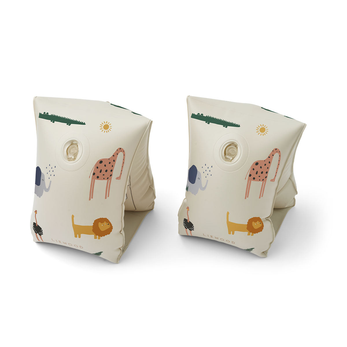 Leer je kindje veilig zwemmen met deze leuke 2-pack shirley zwembandjes in safari sandy mix van het merk Liewood. Deze bandjes zijn het perfecte metgezel voor de eerste zwemavonturen van jouw kleintje. VanZus