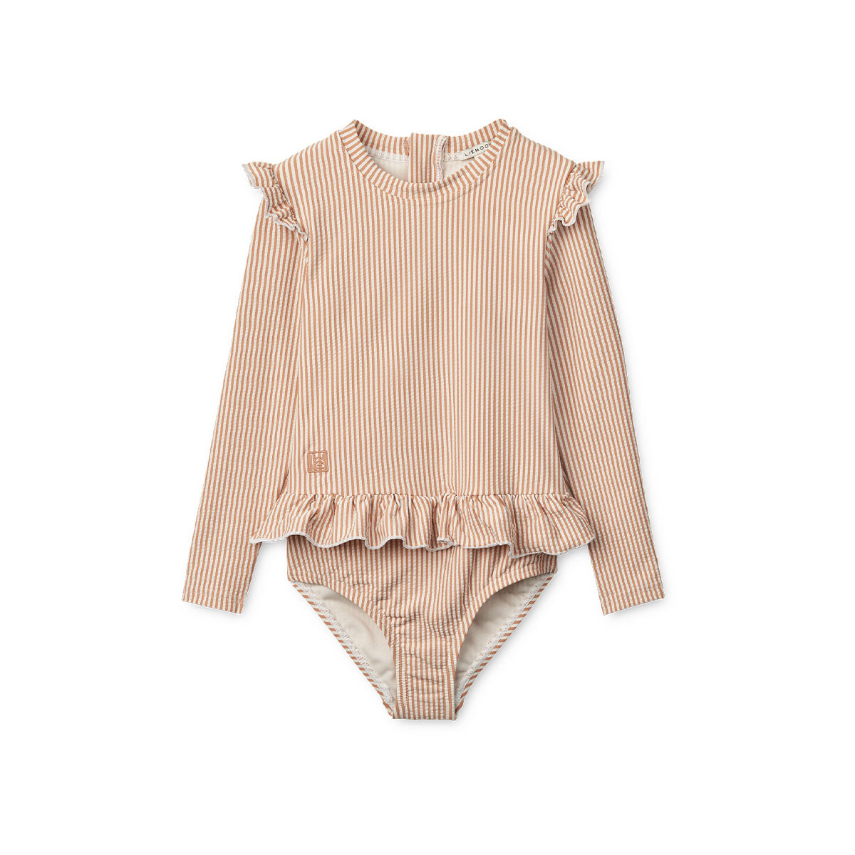 Op zoek naar een hip badpak voor jouw kindje? Met het Liewood baby sille seersucker badpak in de variant stripe pale tuscany/creme de la creme steelt jouw kindje echt de show bij het zwembad, in de tuin, aan de zee of op vakantie. VanZus