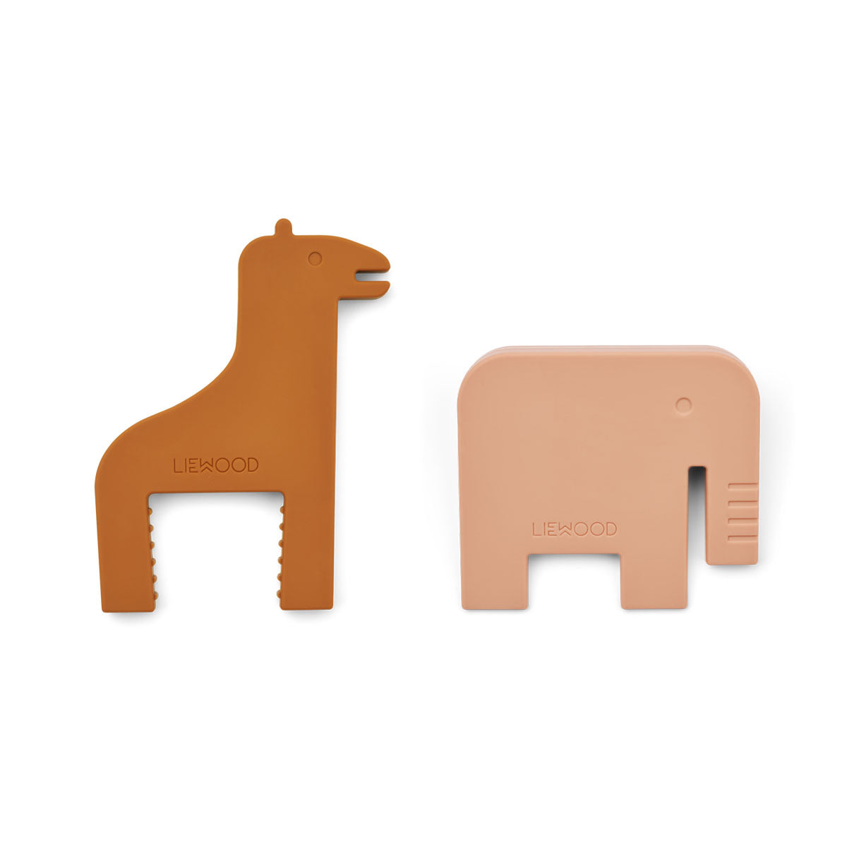 Gebruik deze toke deurstopper 2-pack van Liewood voor het vastzetten of stoppen van de deur. De flexibele set bestaat uit een giraffe en olifant in de variant tuscany rose/mustard. VanZus