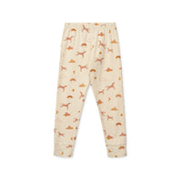 Kijk hoe leuk deze Liewood Wilhelm pyjama dream/ecru is! Deze leuke kinderpyjama is beige en heeft een print van regenbogen en paardjes. VanZus