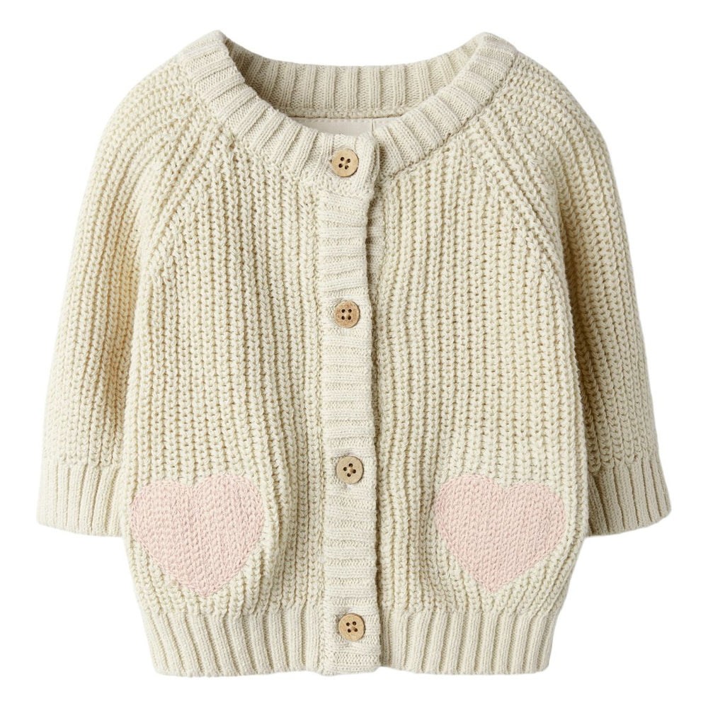 Lil' Atelier baby emlen knit vestje turtledove