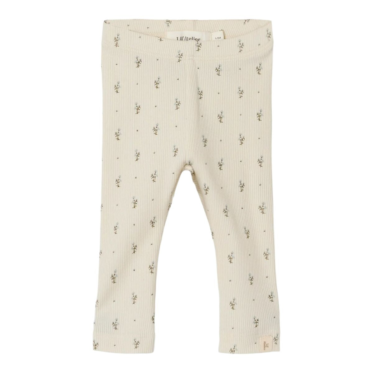 Lil' Atelier baby gago slim legging turtledove blue flowers