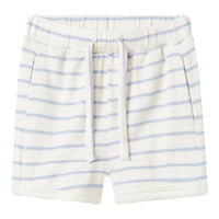 Maak de look van je kleintje helemaal compleet met de baby geo short in de kleur zen blue van het merk Lil' Atelier. VanZus