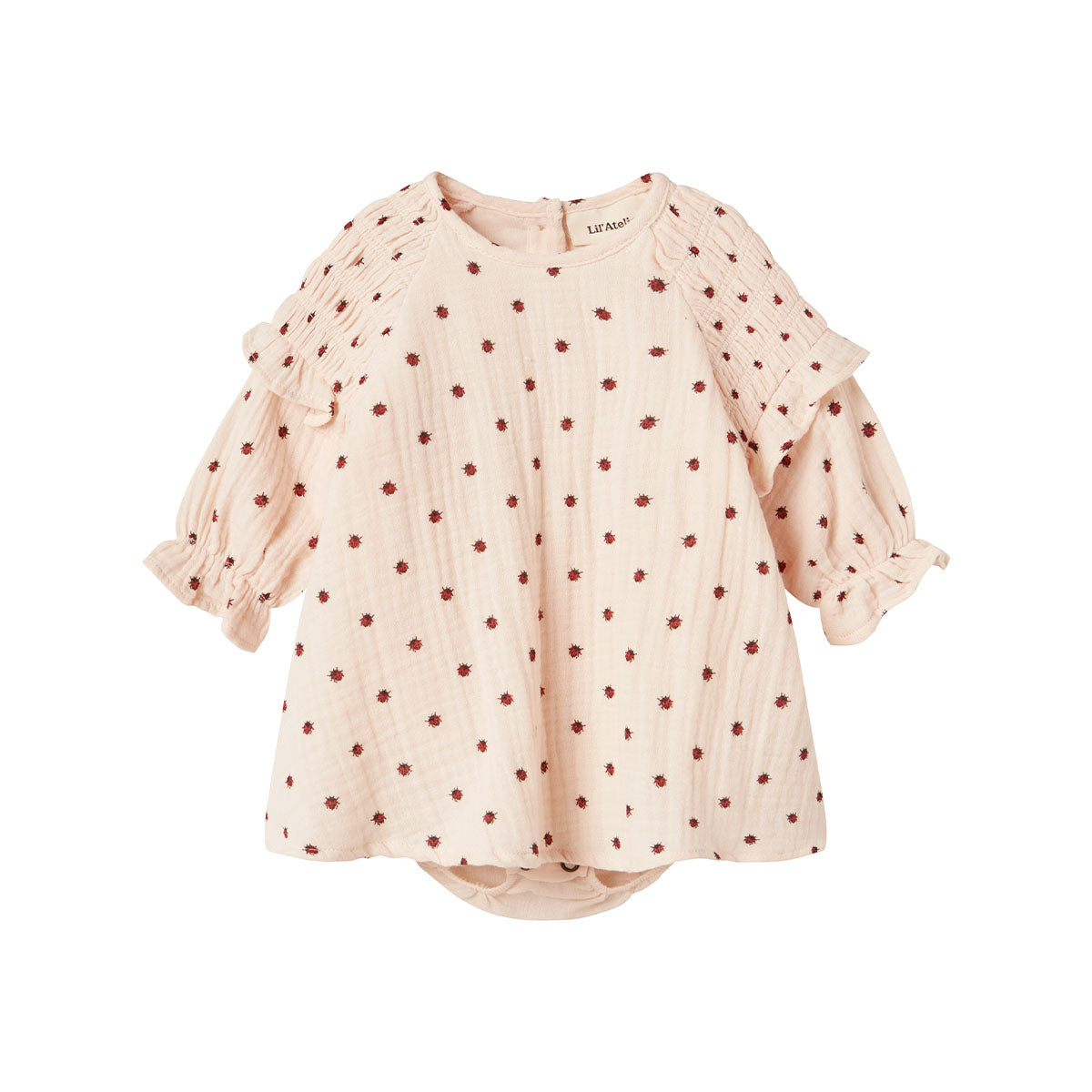 Hoe lief is dit lilia shirt rompertje in de kleur silver peony van het merk Lil' Atelier?! Dit lieve en nette rompertje is een echte eyecatcher en kun je op heel veel verschillende manieren stylen! VanZus