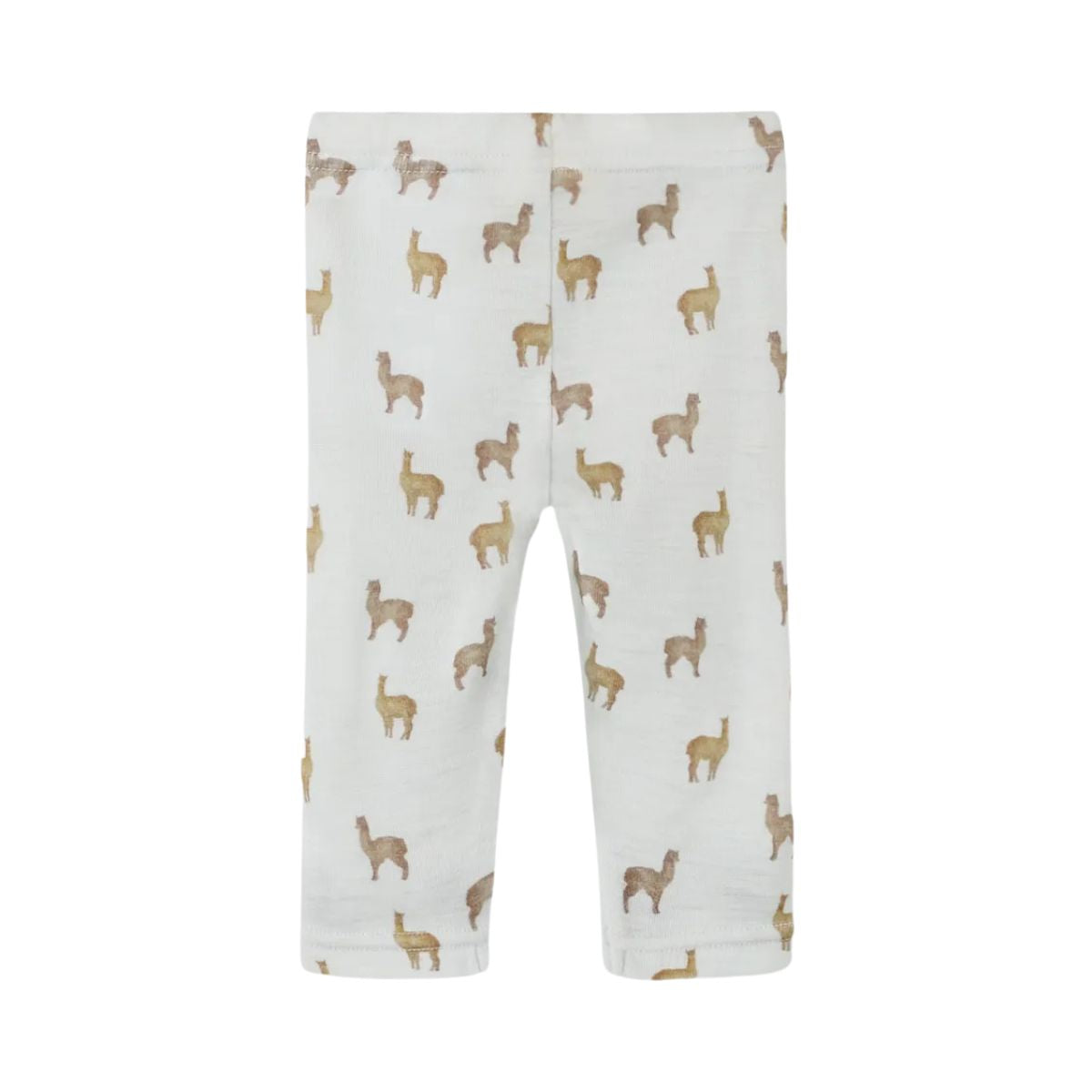 Lil' Atelier baby noel wol slim legging in gray dawn lama. Gemaakt van 100% merinowol voor comfort. Slim fit met elastische taille en all-over print. Perfecte keuze voor elk seizoen. VanZus