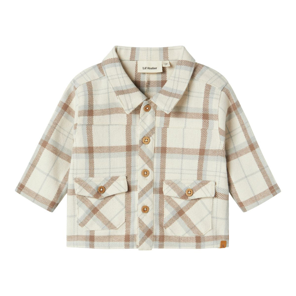 Lil' Atelier baby otis shirt jasje turtledove