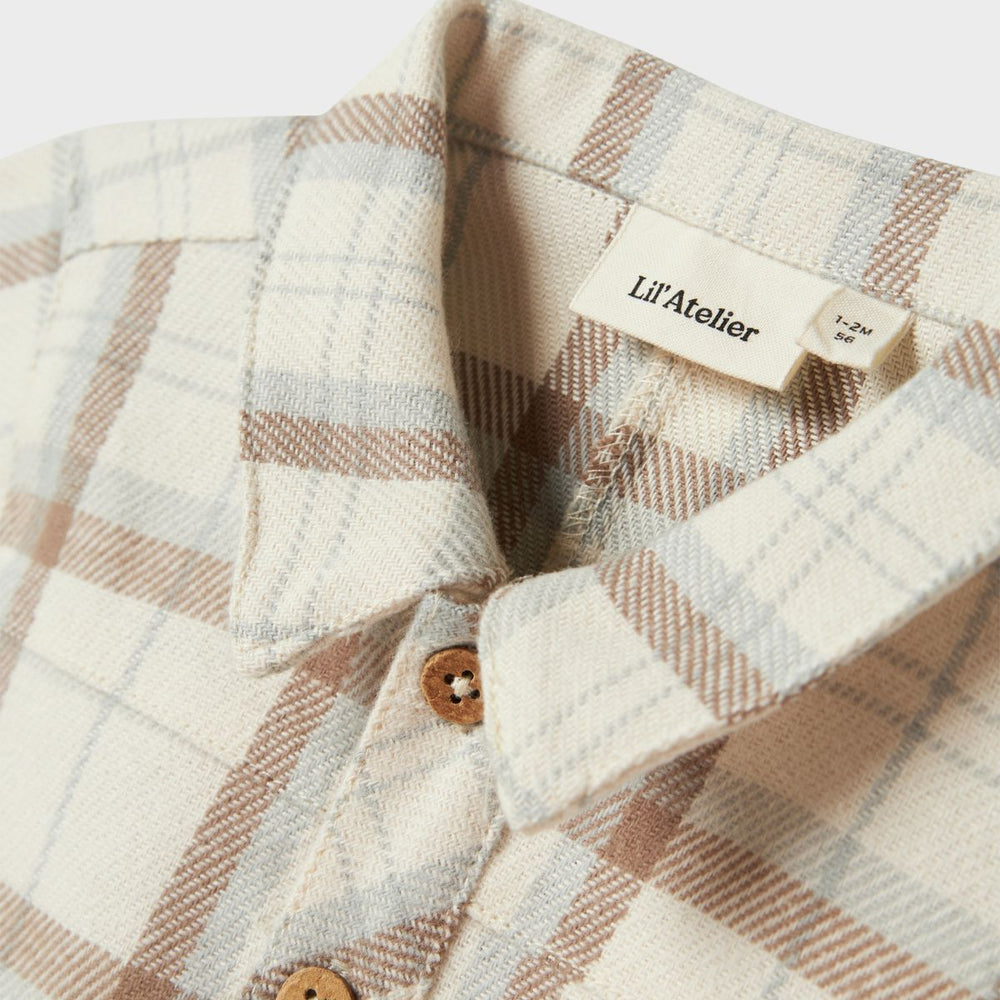 Lil' Atelier baby otis shirt jasje turtledove
