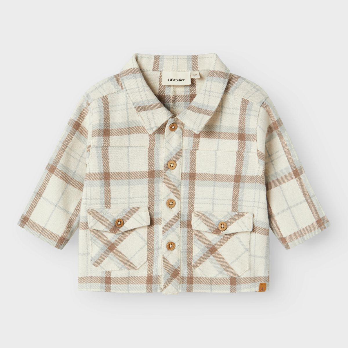 Lil' Atelier baby otis shirt jasje turtledove