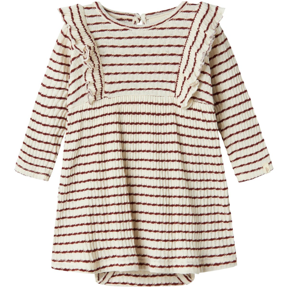 De Lil' Atelier baby sophia romperjurk in de mooie kleur hot chocolate is een stijlvolle en praktische keuze voor elke dag. VanZus