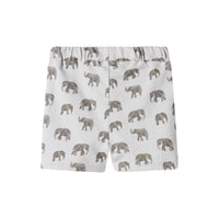 Lil' Atelier dias shorts in vapor blue elephant. Comfortabele shorts van biologisch katoen met een loose fit en praktische zijzakken. Perfect voor elke gelegenheid. Met toffe print. Perfect voor elke gelegenheid. VanZus