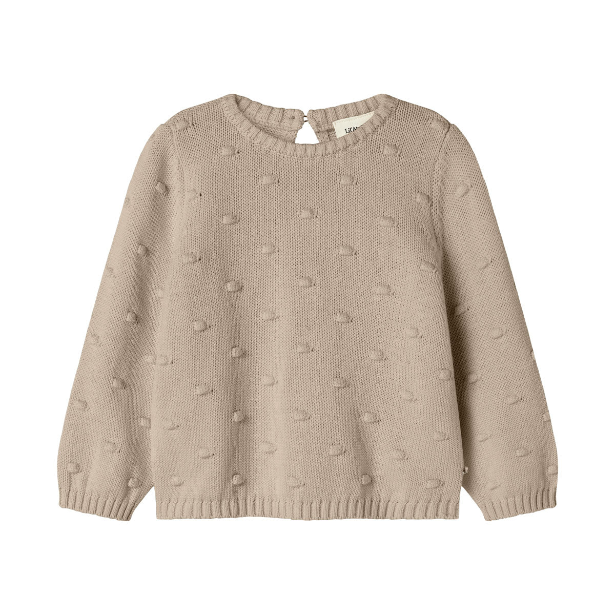 Het baby gable knit shirt in de kleur oxford tan van het merk Lil' Atelier is een must-have voor elke kindergarderobe. Dit stijlvolle gebreide truitje, gemaakt van 80% biologisch katoen en 20% gerecycled katoen, biedt niet alleen comfort, maar ook een duurzame keuze. VanZus