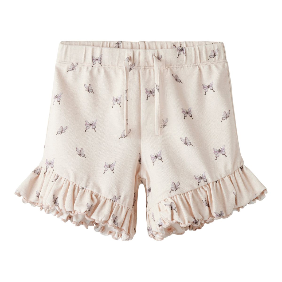 Hip en comfortabel: de gayo shorts in peach blush butterfly van het merk Lil' Atelier. Een luchtige, zomerse short met een loose fit in een lieve kleur roze. VanZus