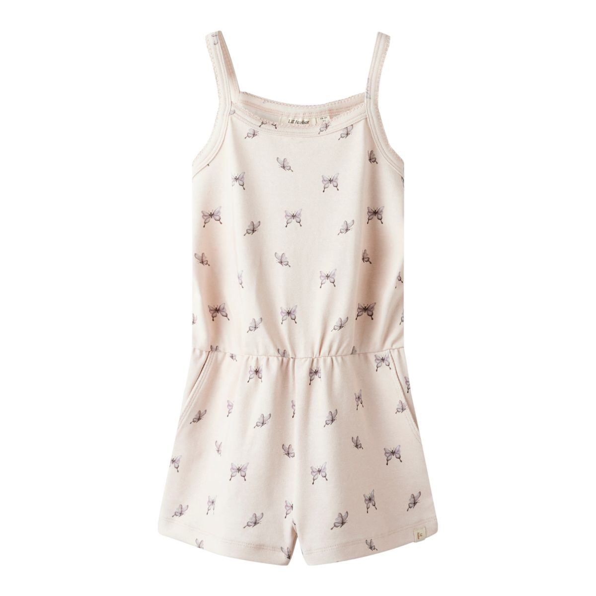 Deze schattige Lil´ Atelier gayo strap onesie in de print peach blush butterfly is een must-have voor zonnige dagen. VanZus