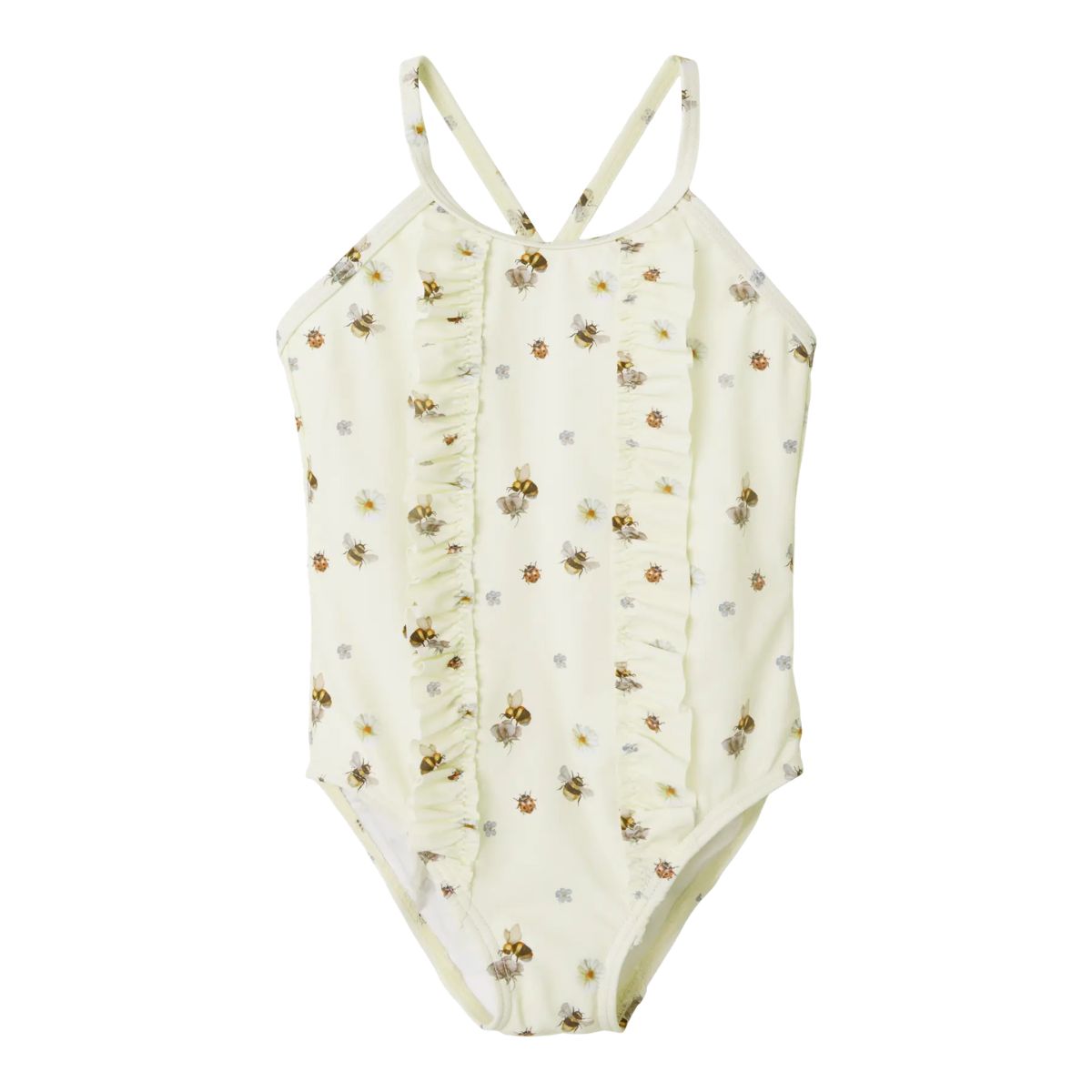 Laat je kleintje stralen deze zomer in het helgina badpak in de variant turtledove van het vrolijke merk Lil' Atelier. VanZus