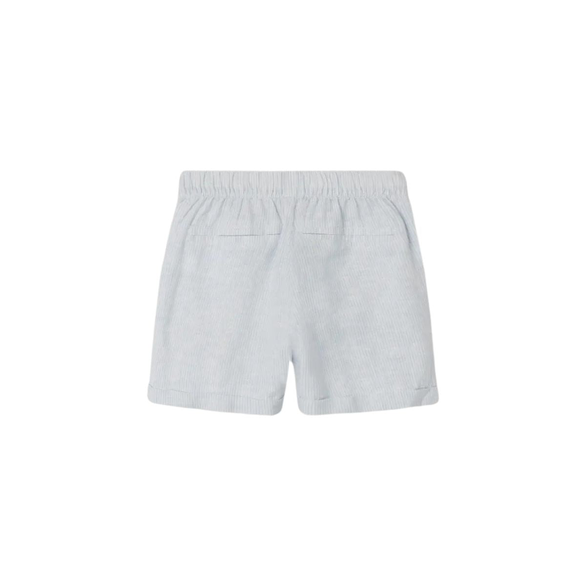 Lil' Atelier jesper shorts in ancient water, gemaakt van 55% linnen en 45% biologisch katoen. Regular fit met verstelbare taille en zijzakken, perfect voor casual zomerdagen. VanZus