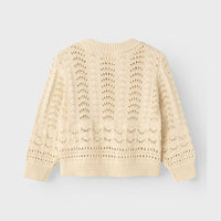 Hoe schattig is deze trui?! Dit lale baby knit vestje van Lil' Atelier is een echte eyecatcher en maakt de outfit van je kleintje net een beetje warmer. Deze trui heeft een prachtige beige kleur en is voorzien van mooie details, waardoor het een echte blikvanger is. VanZus