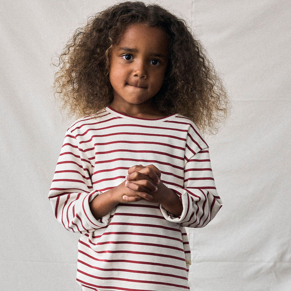 Dit comfortabele en schattige limia shirt turtledove red dahlia van het merk Lil' Atelier is echt de ultieme basic voor in de kledingkast van je kleintje! Dit shirt is gemaakt van 100% biologisch katoen. VanZus
