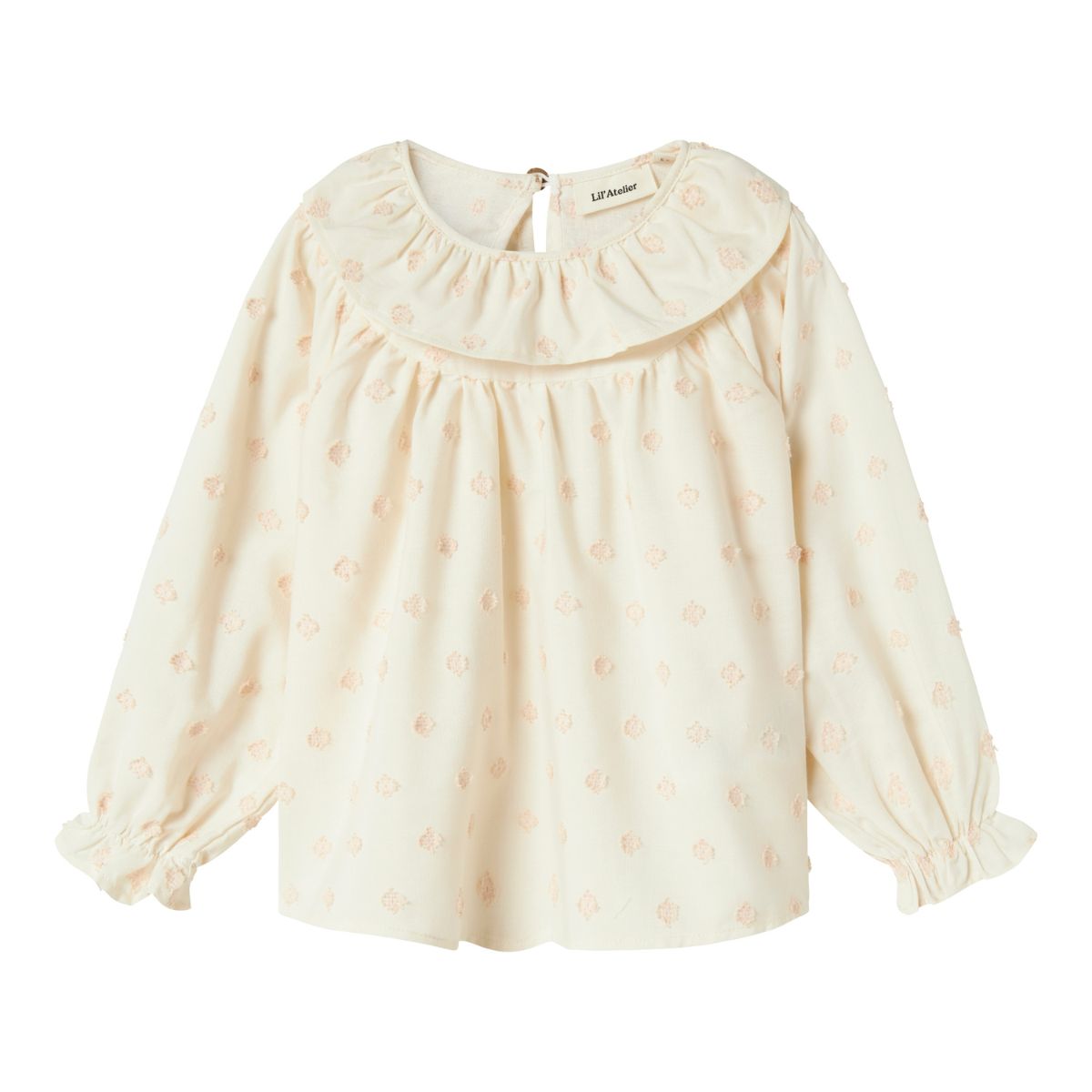 Ontdek het schattige nethe shirt in de kleur pastel parchment van het merk Lil' Atelier. Dit leuke shirt is een perfecte mix van stijl en comfort. Het shirt is gemaakt van zachte, ademende stoffen, ideaal voor zowel dagelijkse avonturen als speciale gelegenheden. VanZus