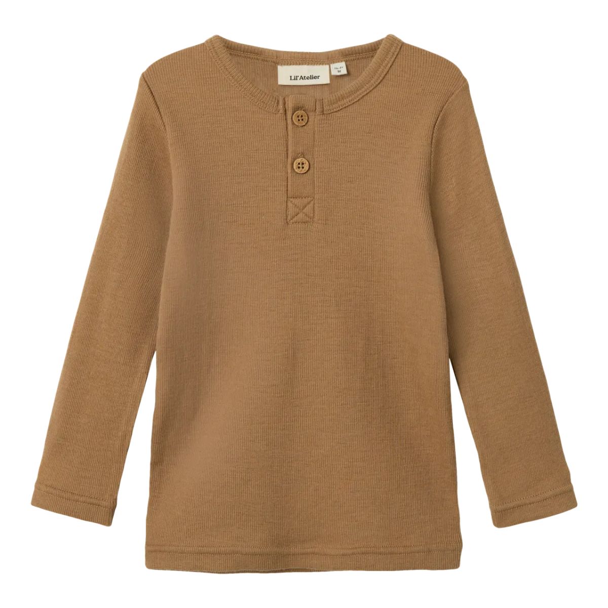 Voeg een stijlvolle touch toe aan de garderobe van je kind met de noel wol slim shirt tigers eye van Lil' Atelier. Gemaakt van 100% merinowol, perfect voor de herfst en winter met een slim fit en lange mouwen! VanZus