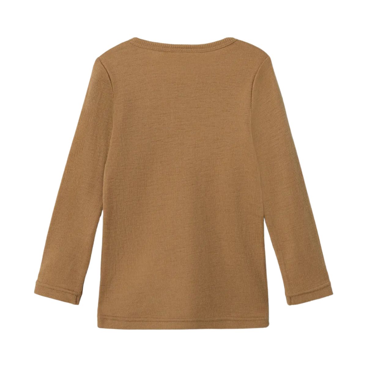 Voeg een stijlvolle touch toe aan de garderobe van je kind met de noel wol slim shirt tigers eye van Lil' Atelier. Gemaakt van 100% merinowol, perfect voor de herfst en winter met een slim fit en lange mouwen! VanZus