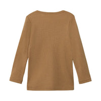 Voeg een stijlvolle touch toe aan de garderobe van je kind met de noel wol slim shirt tigers eye van Lil' Atelier. Gemaakt van 100% merinowol, perfect voor de herfst en winter met een slim fit en lange mouwen! VanZus
