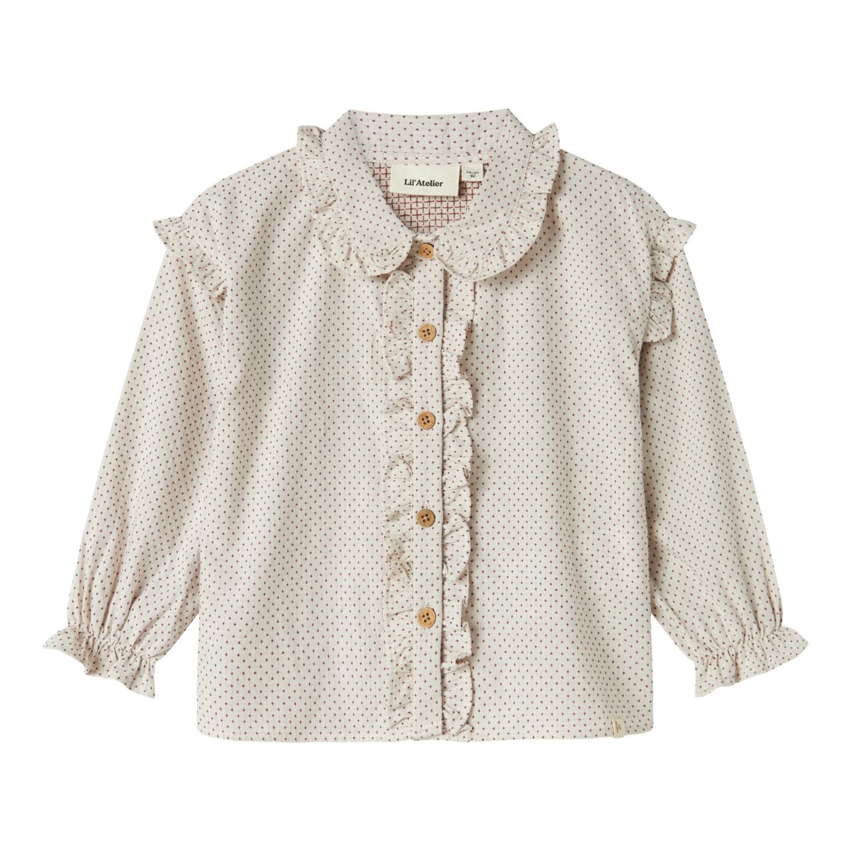 Maak je kleintje klaar voor feestelijke gelegenheden met dit mooie olena shirt in pastel parchment van het merk Lil' Atelier. Dit blousje zal elk kindje geweldig staan. VanZus