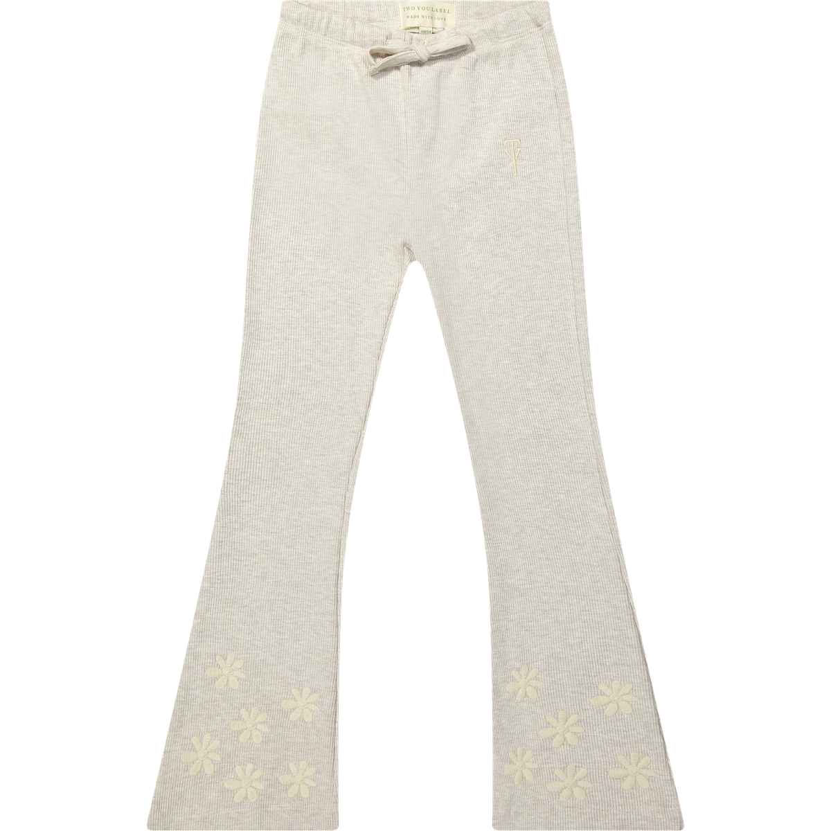 Two You Label lilly straight legging embroidery flower oat