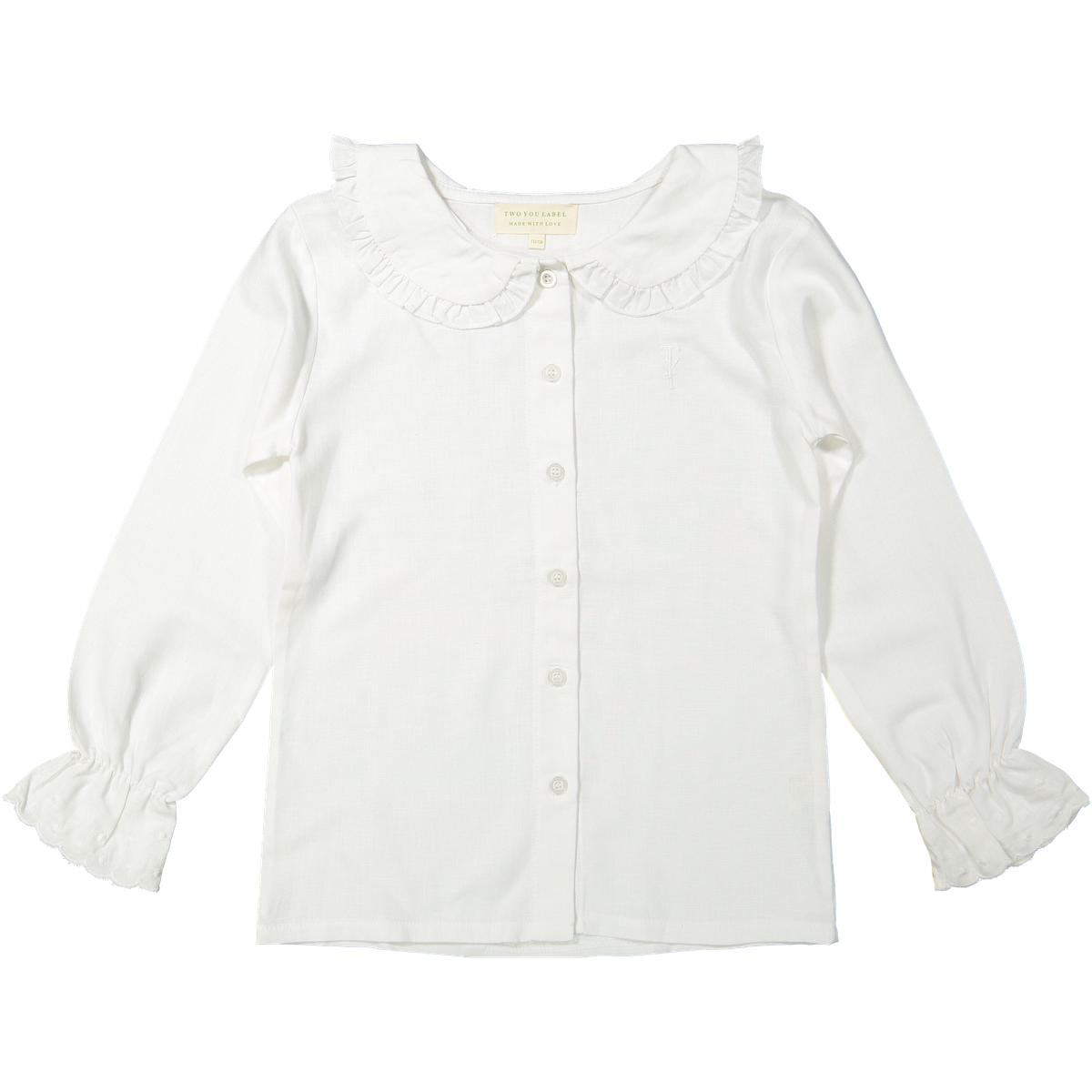 Two You Label lisa linnen blouse white