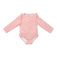 Zwemmen wordt nog leuker met dit lange mouwen badpak in de variant sunny flowers blush van het vrolijke merk Little Dutch. Dit mooie badpak ziet er niet alleen fantastisch uit, hij is ook erg praktisch. VanZus