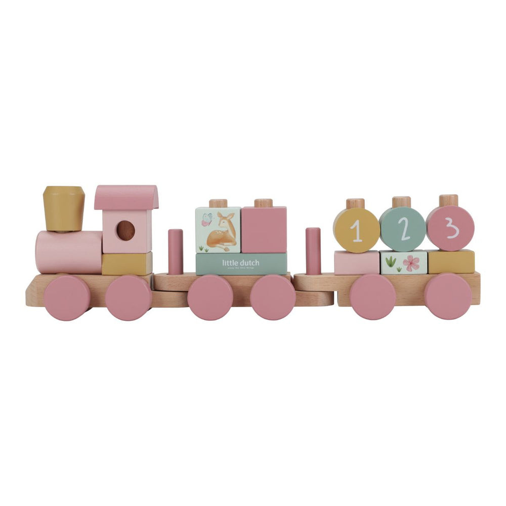 Veel speelplezier met de blokkentrein uit de fairy garden-collectie van Little Dutch. Deze duurzame houten trein stimuleert creativiteit en motoriek met kleurrijke blokken. Een perfect cadeau, vanaf 12 maanden! VanZus 