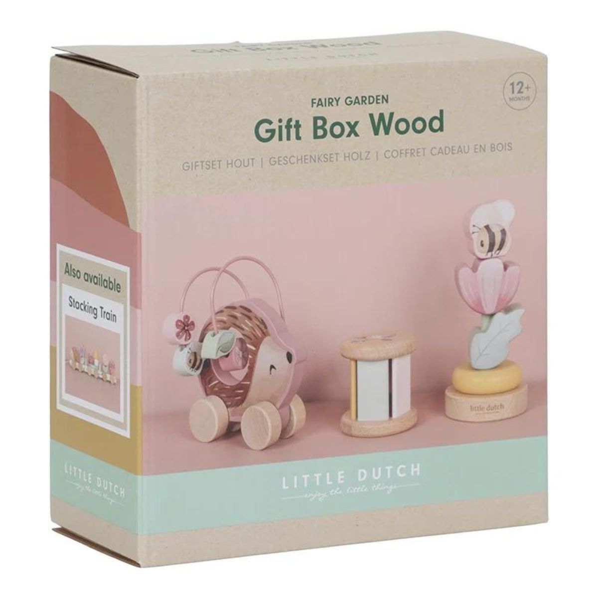 Kijk eens wat een mooie giftset! De activity speelgoed giftset in de variant fairy garden van het Nederlandse merk Little Dutch is er een die zeker in de smaak zal vallen. Deze prachtige set bevat diverse houten speeltjes die de zintuigen prikkelen en de motorische vaardigheden van je kleintje stimuleren. VanZus